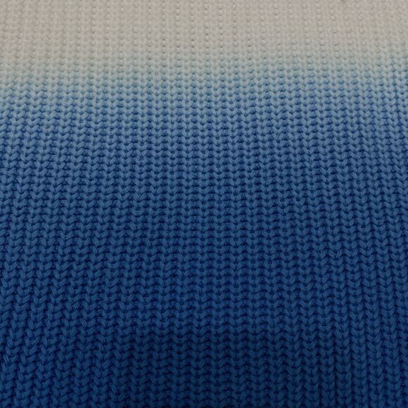 Talbots Sweater Ombré Petite Blue Scoop Neck Long Sleeve Colorblock Knit Top SP - Picture 12 of 12